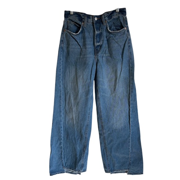 OAK + FORT Wide Leg Jeans High Waist Denim Blue‎ Size 28 - Picture 1 of 8